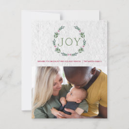 Waterverf Joy Wreath Christmas Kaart
