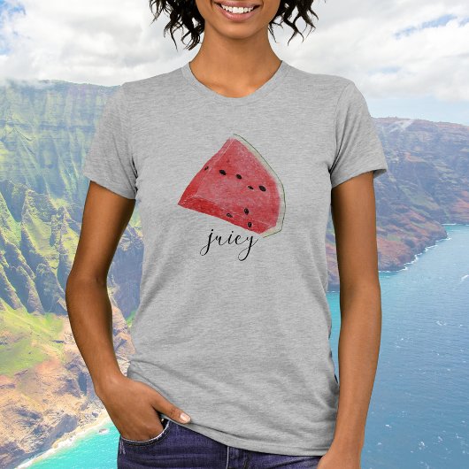 Waterverf Juicy Watermelon Wedge T-shirt