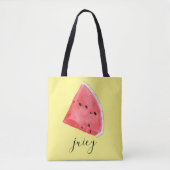 Waterverf Juicy Watermelon Wedge Tote Bag (Voorkant)