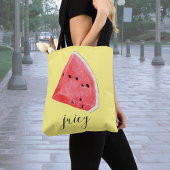 Waterverf Juicy Watermelon Wedge Tote Bag