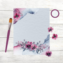 Waterverf Julia Bloemen Scrapbook Papier