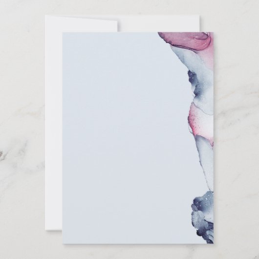 Waterverf Julia Floral bruiloft uitnodiging (Achterkant)