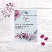 Waterverf Julia Floral bruiloft uitnodiging