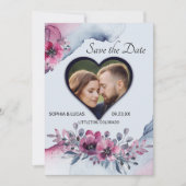 Waterverf Julia Floral Save the Date (Voorkant)