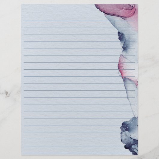 Waterverf Julia Floral Writing Paper (Achterkant)