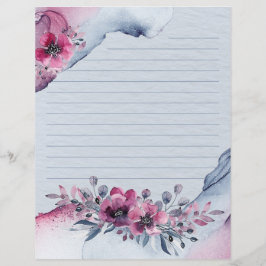 Waterverf Julia Floral Writing Paper