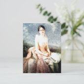 Waterverf Juliette Gordon Low portret Briefkaart (Staand voorkant)