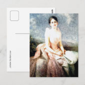 Waterverf Juliette Gordon Low portret Briefkaart (Voorkant / Achterkant)