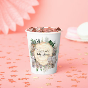Waterverf Jungle Baby Shower Safari Dierenbaby's Papieren Bekers