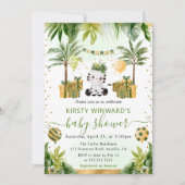 Waterverf Jungle Zebra Babyfeestje Kaart (Voorkant)