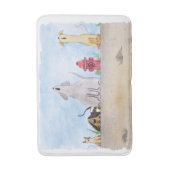 Waterverf Junkyard Dogs Bath Mat (Voorkant Verticaal)