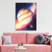 Waterverf Jupiter Art Button Canvas Afdruk (Insitu (Woonkamer))