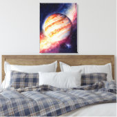 Waterverf Jupiter Art Button Canvas Afdruk (Insitu (Slaapkamer))