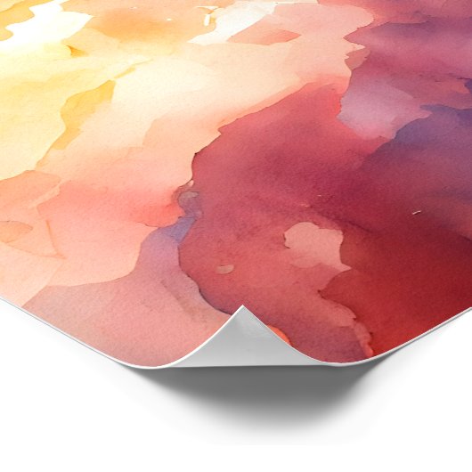 Waterverf Jupiter Art Button Poster (Hoek)