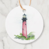 Waterverf Jupiter - vuurtoren Bedankjes Labels (Voorkant)