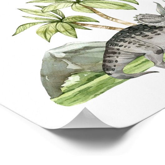 Waterverf Jurassic Dino Bites Sign Poster (Hoek)