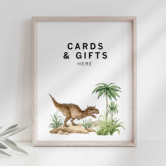 Waterverf Jurassic Dinosaur Gift Tafelteken Poster