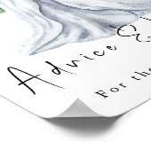 Waterverf jurk met bloemen - advies en wensen poster (Hoek)