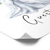 Waterverf jurk met bloemen - gastenboek poster (Hoek)