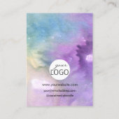 Waterverf juwelen Ketting Visitekaartje (Achterkant)