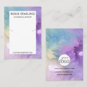 Waterverf juwelen Ketting Visitekaartje (Voorkant / Achterkant)