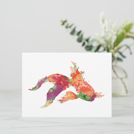 waterverf kaart (Staand voorkant)