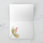 Waterverf Kaart met roze bloemen en vruchten (Binnen)