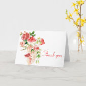 Waterverf Kaart met roze bloemen en vruchten (Gele Bloem)