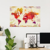 Waterverf-kaart Poster (Thuiskantoor)