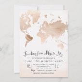 Waterverf Kaart Reizen Bridal Shower Invitation (Voorkant)