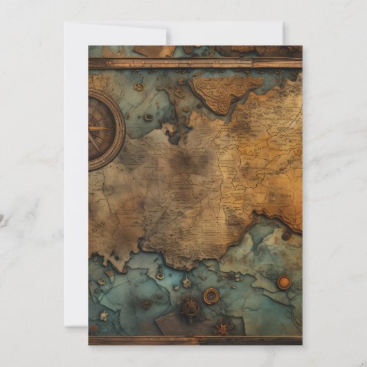 Waterverf Kaart Reizen Bruiloft (Achterkant)