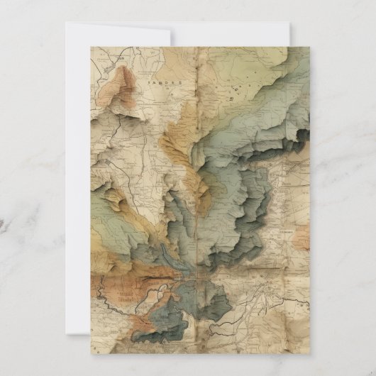 Waterverf  kaart Reizen Bruiloft (Achterkant)