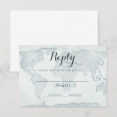 Waterverf kaart trouwantwoordkaart (Voorkant / Achterkant)