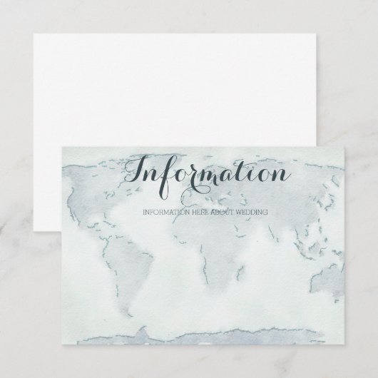 Waterverf kaart trouwkaart (Voorkant / Achterkant)