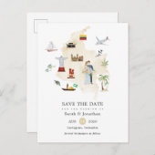 Waterverf kaart van Columbia Destination Wedding (Voorkant / Achterkant)