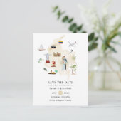 Waterverf kaart van Columbia Destination Wedding (Staand voorkant)