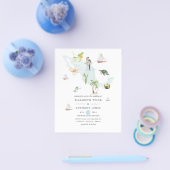 Waterverf kaart van de Mexicaanse Bestemmingswedde (Enkel)