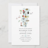 Waterverf kaart van de Portugese bestemming (Voorkant)