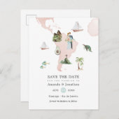 Waterverf kaart van de Rio Destination Wedding (Voorkant / Achterkant)