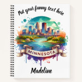 Waterverf kaart van de Verenigde Staten Notitieboek (Voorkant)