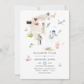 Waterverf kaart van het Griekse bestemmingshuwelij (Voorkant)