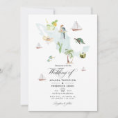 Waterverf-kaart van Mexico Destination Wedding Fot Kaart (Voorkant)