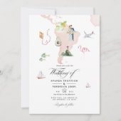 Waterverf kaart van Rio Destination Wedding Foto (Voorkant)