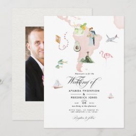 Waterverf kaart van Rio Destination Wedding Foto