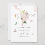 Waterverf kaart van Rio Destination Wedding Foto (Voorkant)