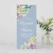 Waterverf Kaart weduwenprogramma's Succulente Plan (Staand voorkant)