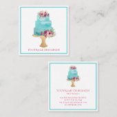 Waterverf Kaart Winkelbakkerij Vierkante Visitekaartje (Voorkant / Achterkant)