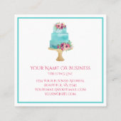 Waterverf Kaart Winkelbakkerij Vierkante Visitekaartje (Achterkant)