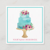 Waterverf Kaart Winkelbakkerij Vierkante Visitekaartje (Voorkant)