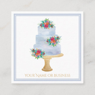 Waterverf Kaart Winkelbakkerij Vierkante Visitekaartje